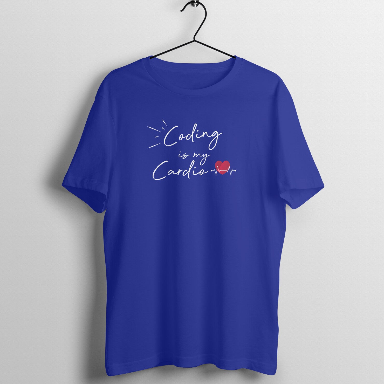 "Coding is my cardio" - UNISEX HALF SLEEVE T-SHIRT (91C1)