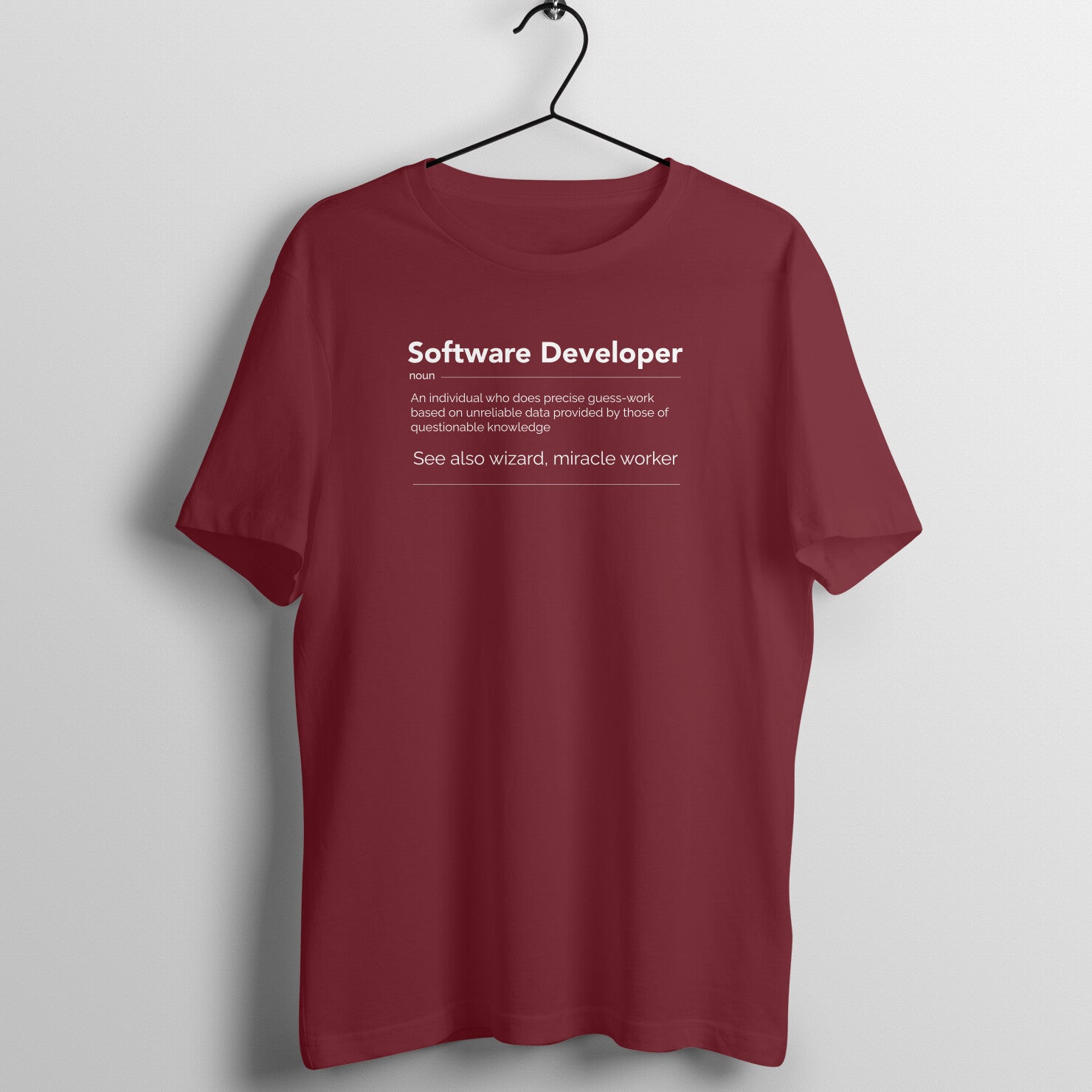 "Software Developer" - UNISEX HALF SLEEVE T-SHIRT (91C8)