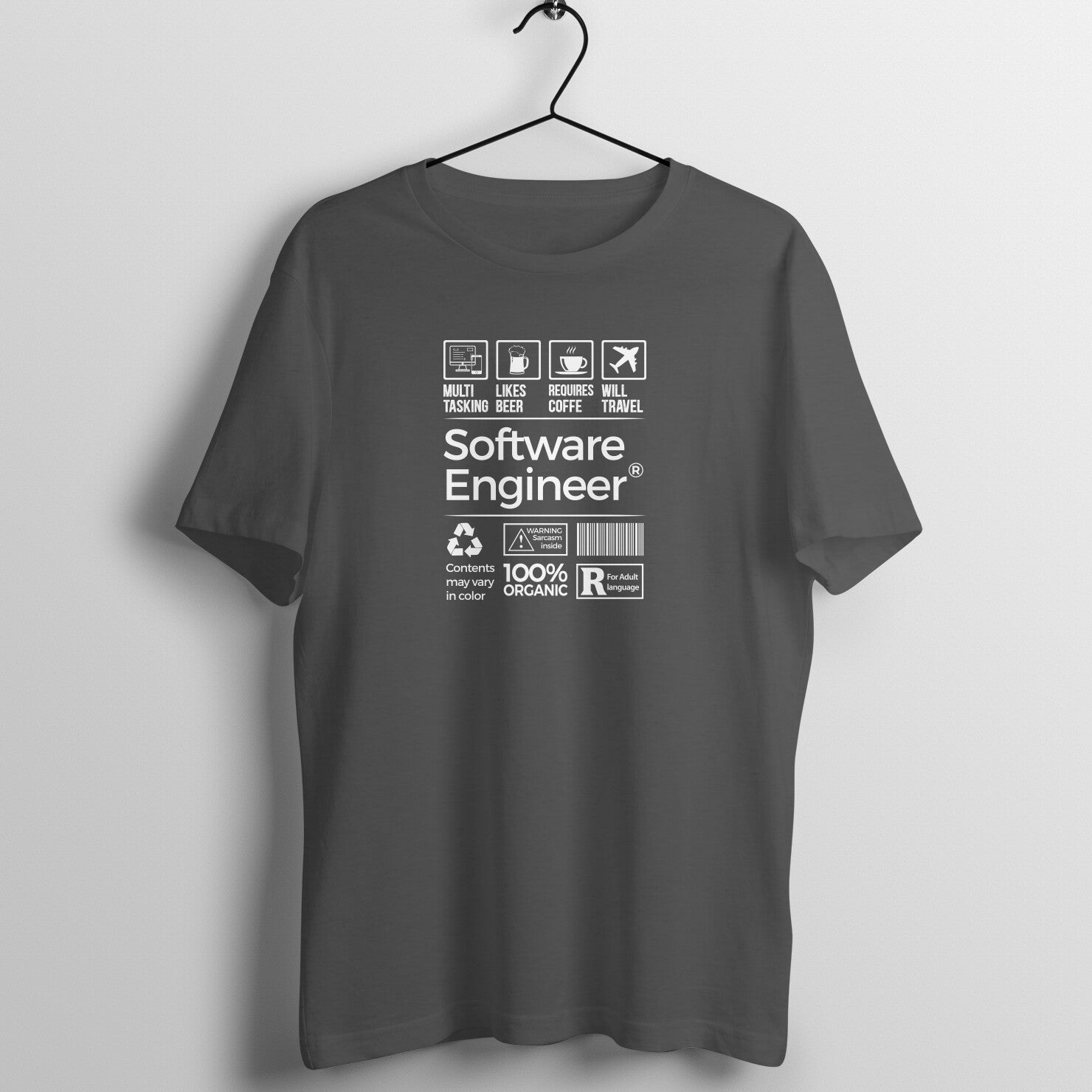 "Software Engineer" - UNISEX HALF SLEEVE T-SHIRT (91C13)