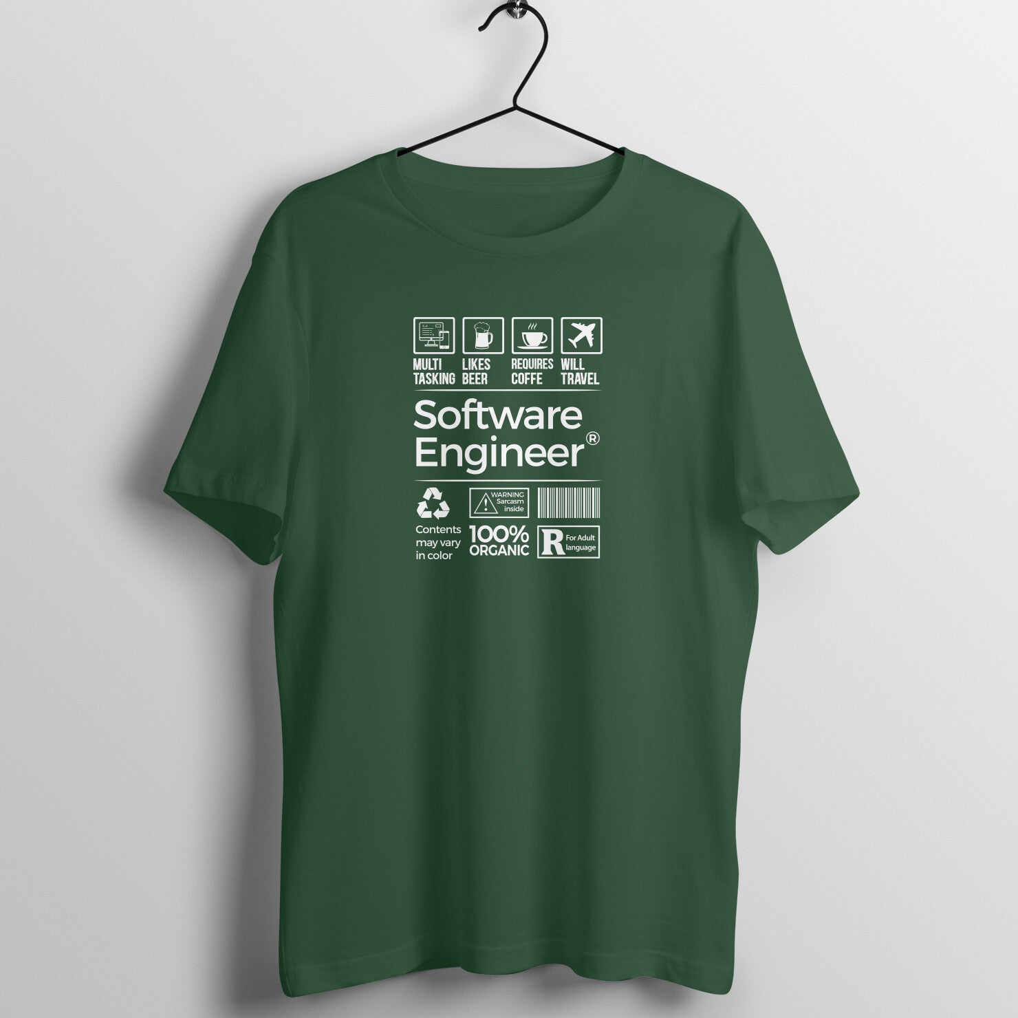 "Software Engineer" - UNISEX HALF SLEEVE T-SHIRT (91C13)