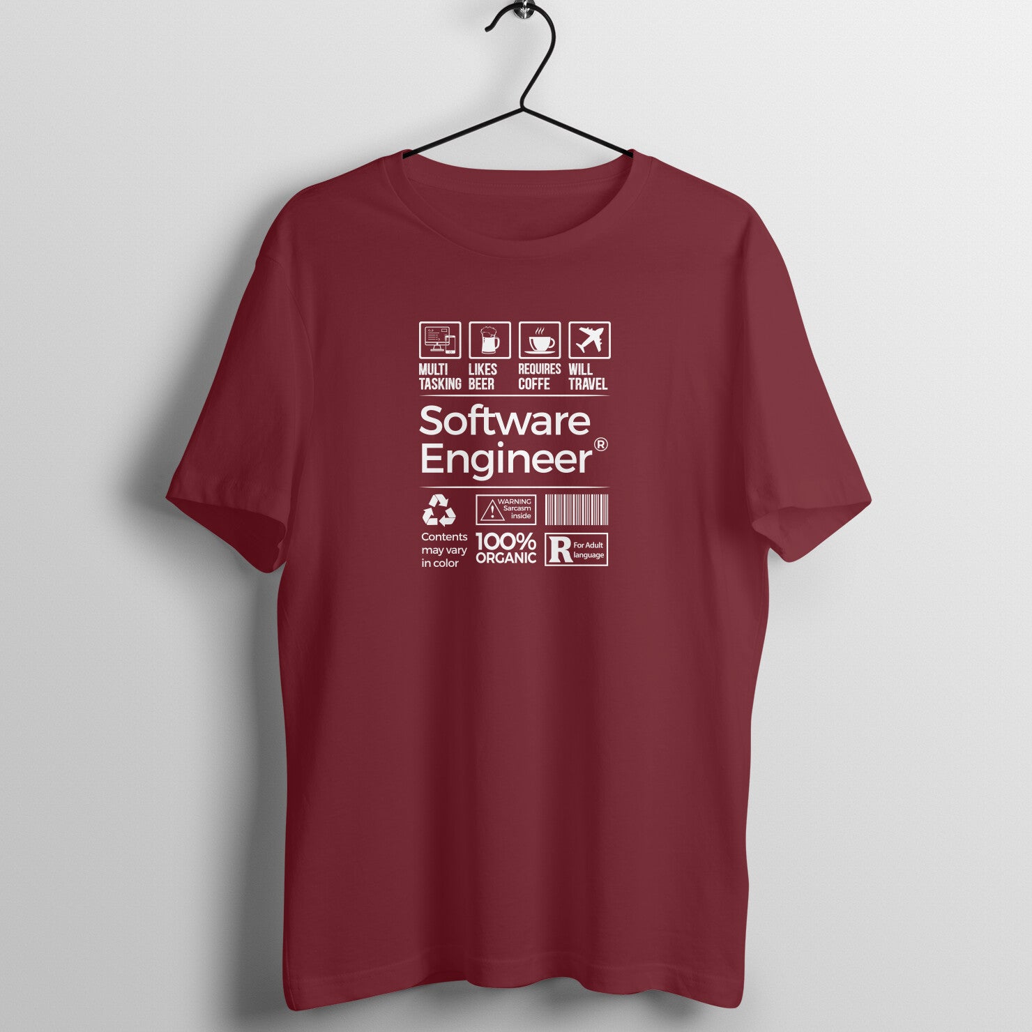"Software Engineer" - UNISEX HALF SLEEVE T-SHIRT (91C13)