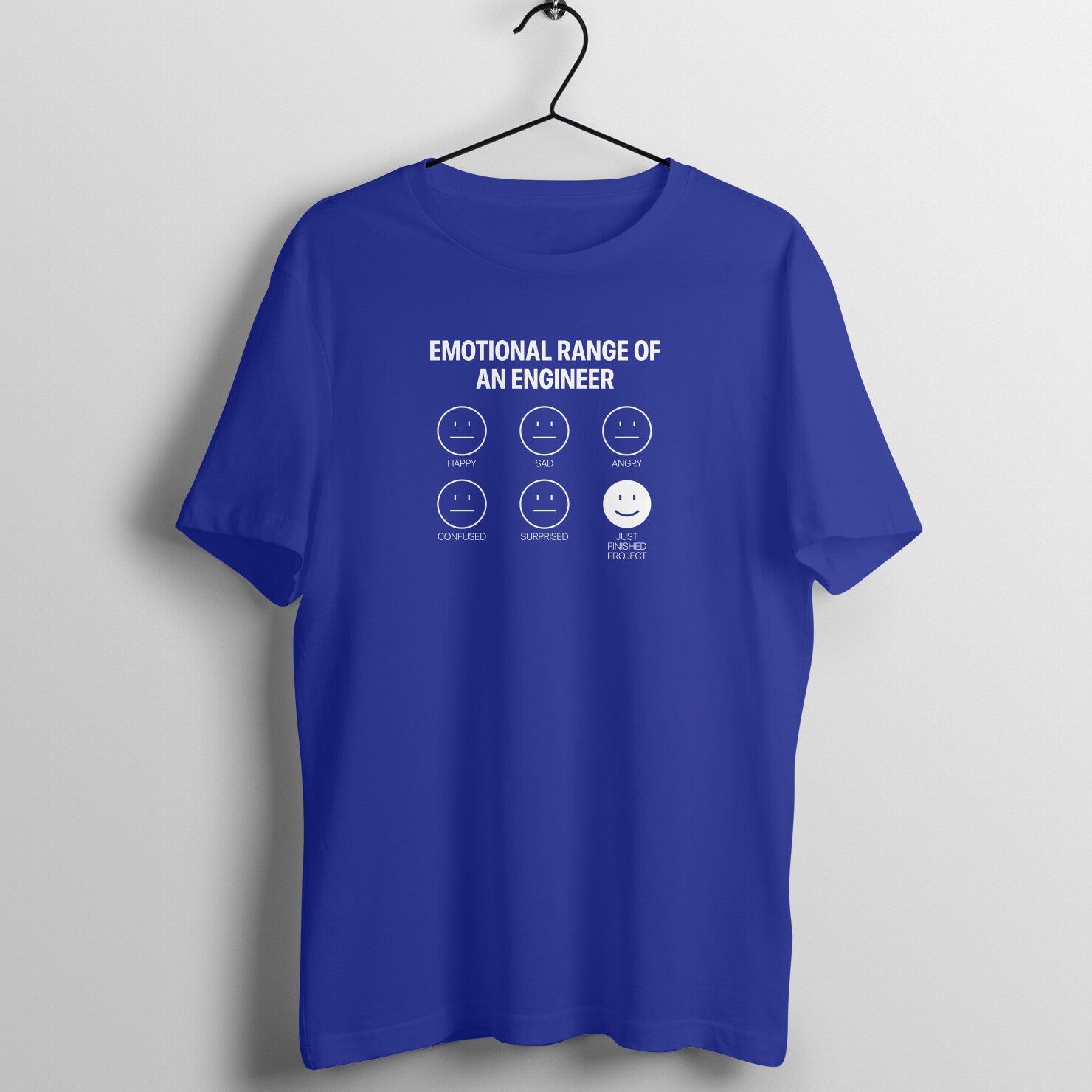 "Emotional range of an engineer" - UNISEX HALF SLEEVE T-SHIRT (91C16)