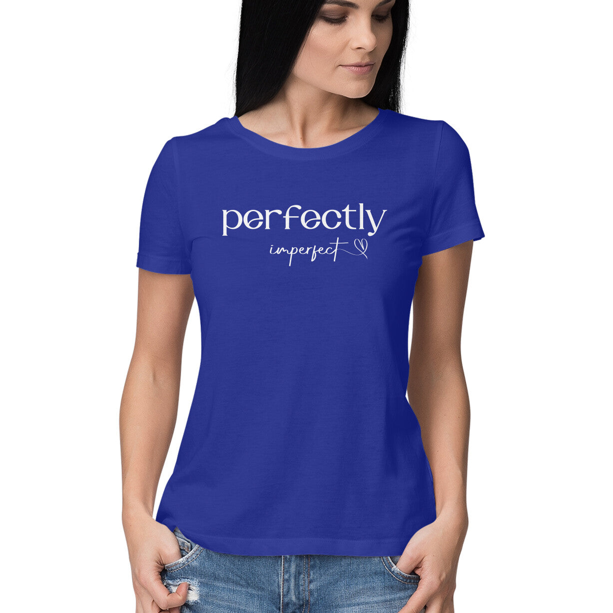 "Perfectly imperfect" - HALF SLEEVE T-SHIRT for GIRLS (91C20)