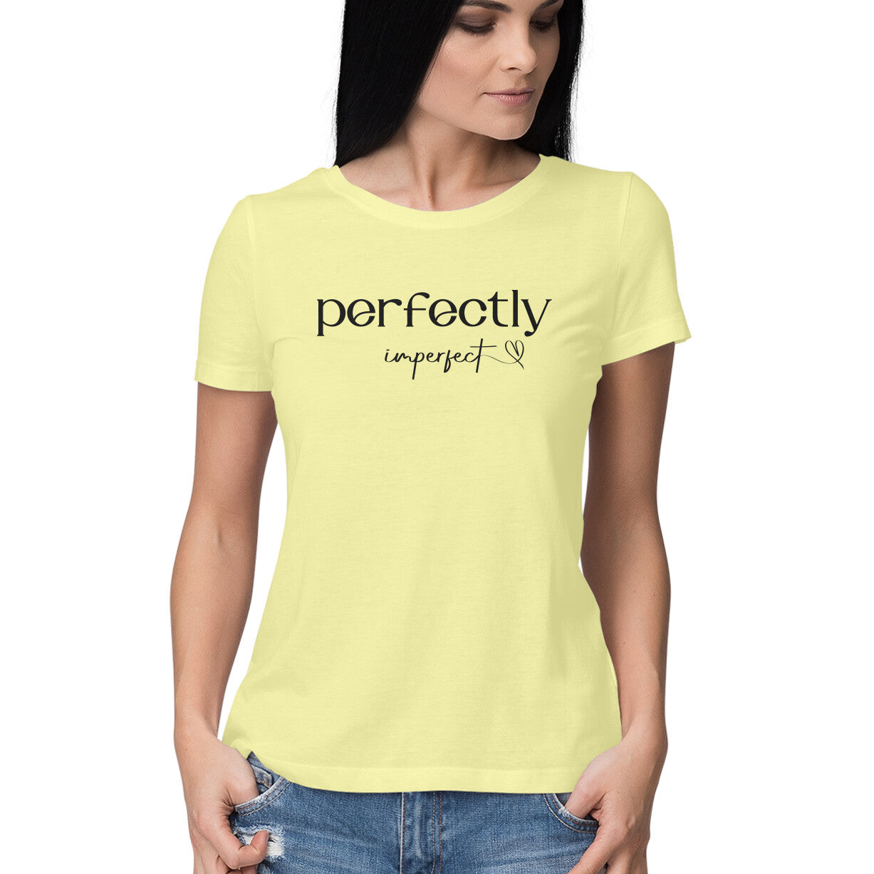 "Perfectly imperfect" - HALF SLEEVE T-SHIRT for GIRLS (91C20)