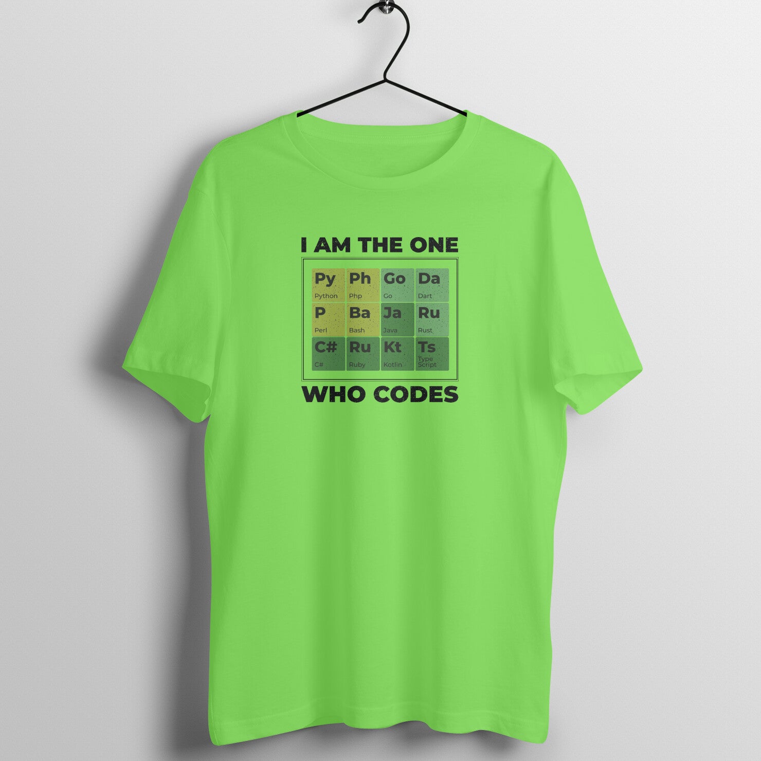 "I am the one who codes" - UNISEX HALF SLEEVE T-SHIRT (91C47)