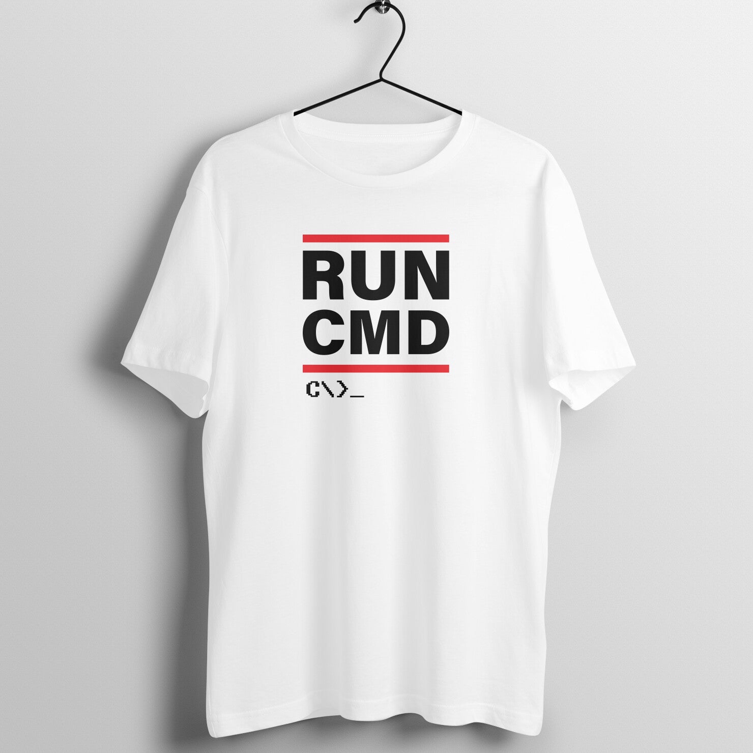 "Run CMD ..." - UNISEX HALF SLEEVE T-SHIRT (91C56)