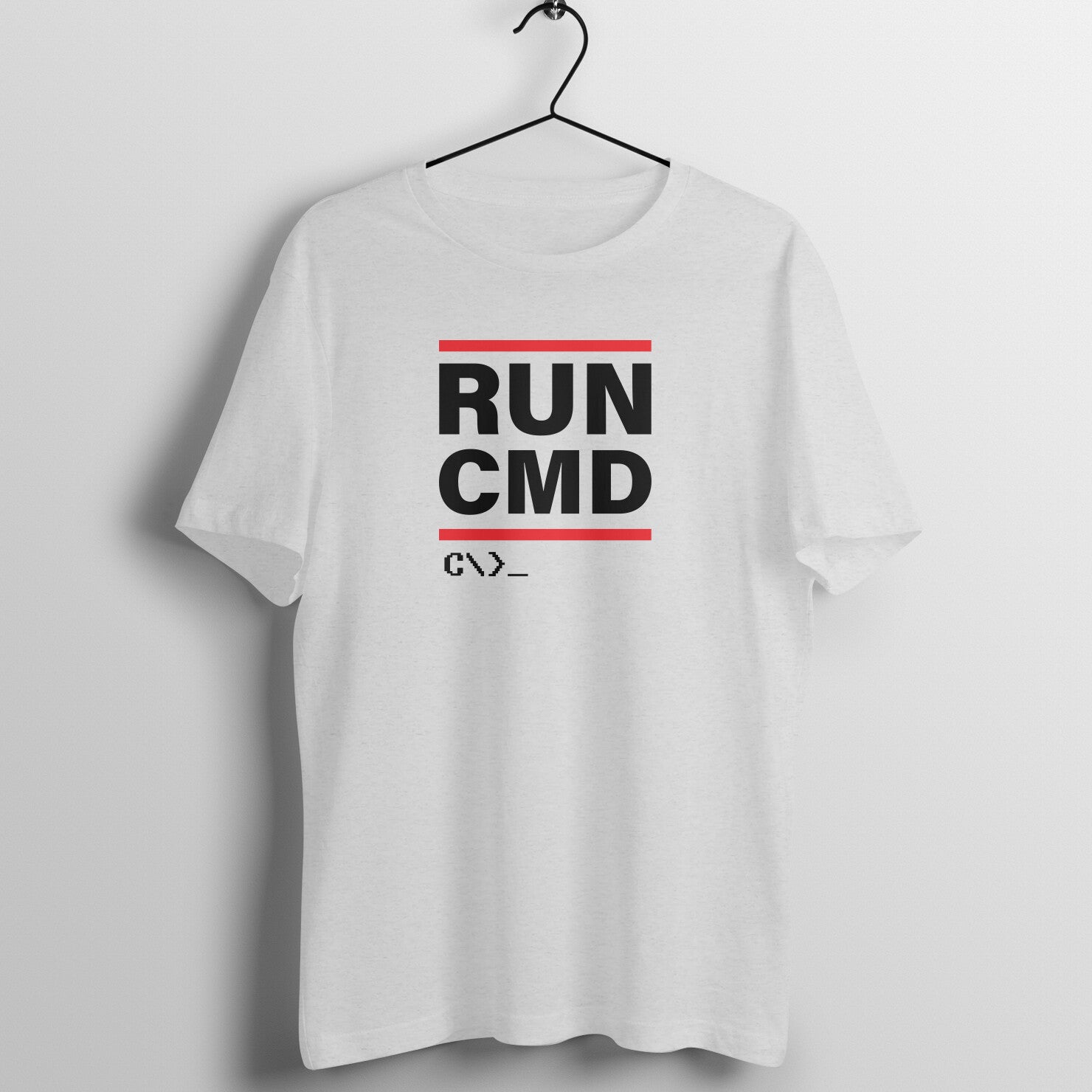 "Run CMD ..." - UNISEX HALF SLEEVE T-SHIRT (91C56)