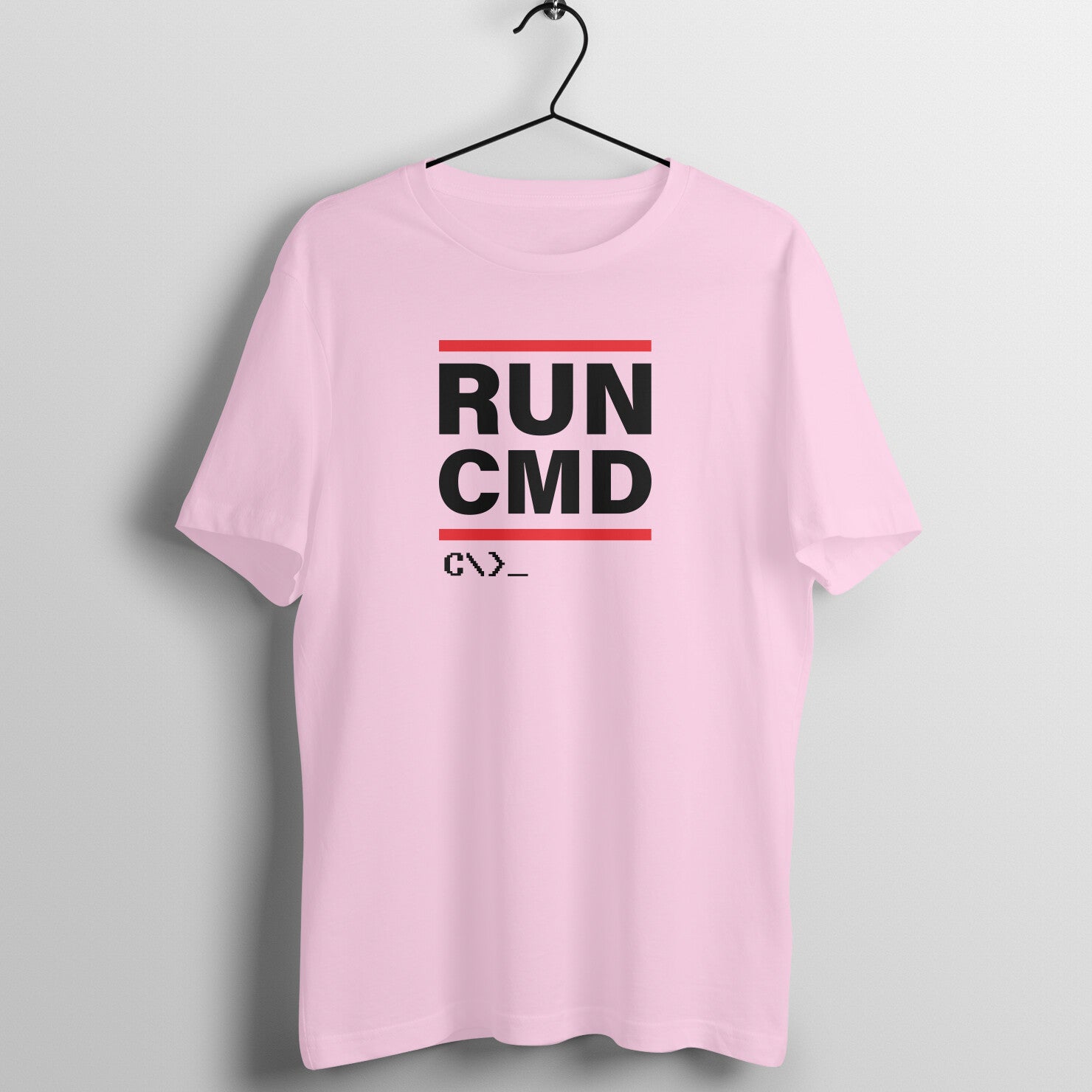 "Run CMD ..." - UNISEX HALF SLEEVE T-SHIRT (91C56)