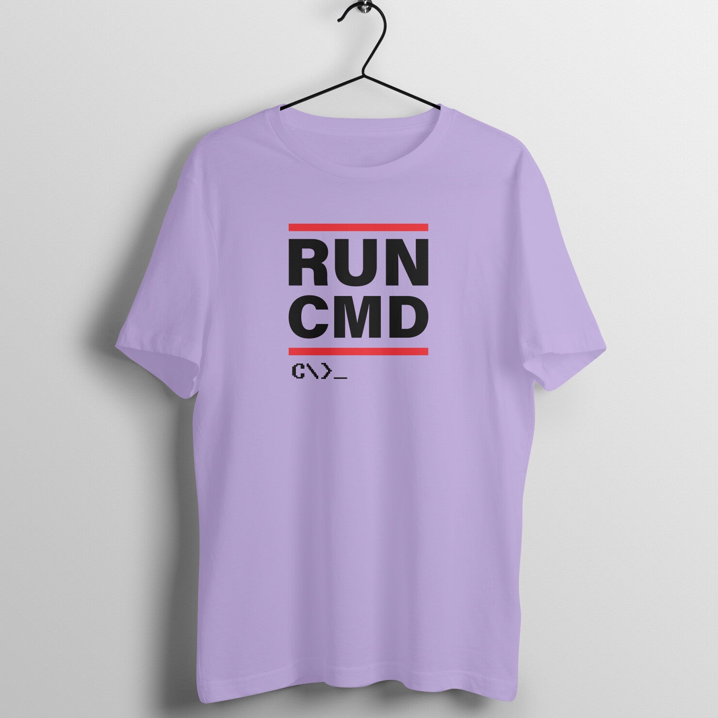"Run CMD ..." - UNISEX HALF SLEEVE T-SHIRT (91C56)