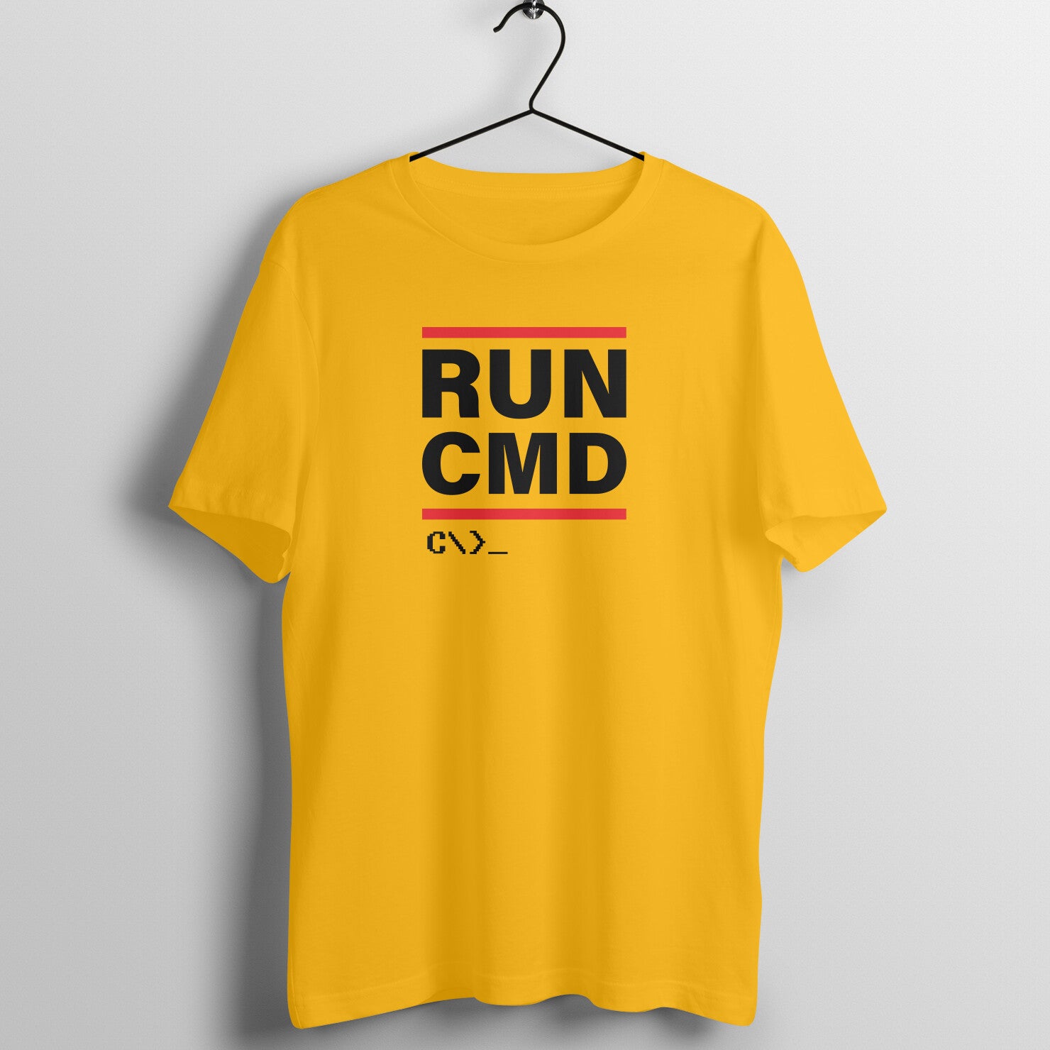 "Run CMD ..." - UNISEX HALF SLEEVE T-SHIRT (91C56)