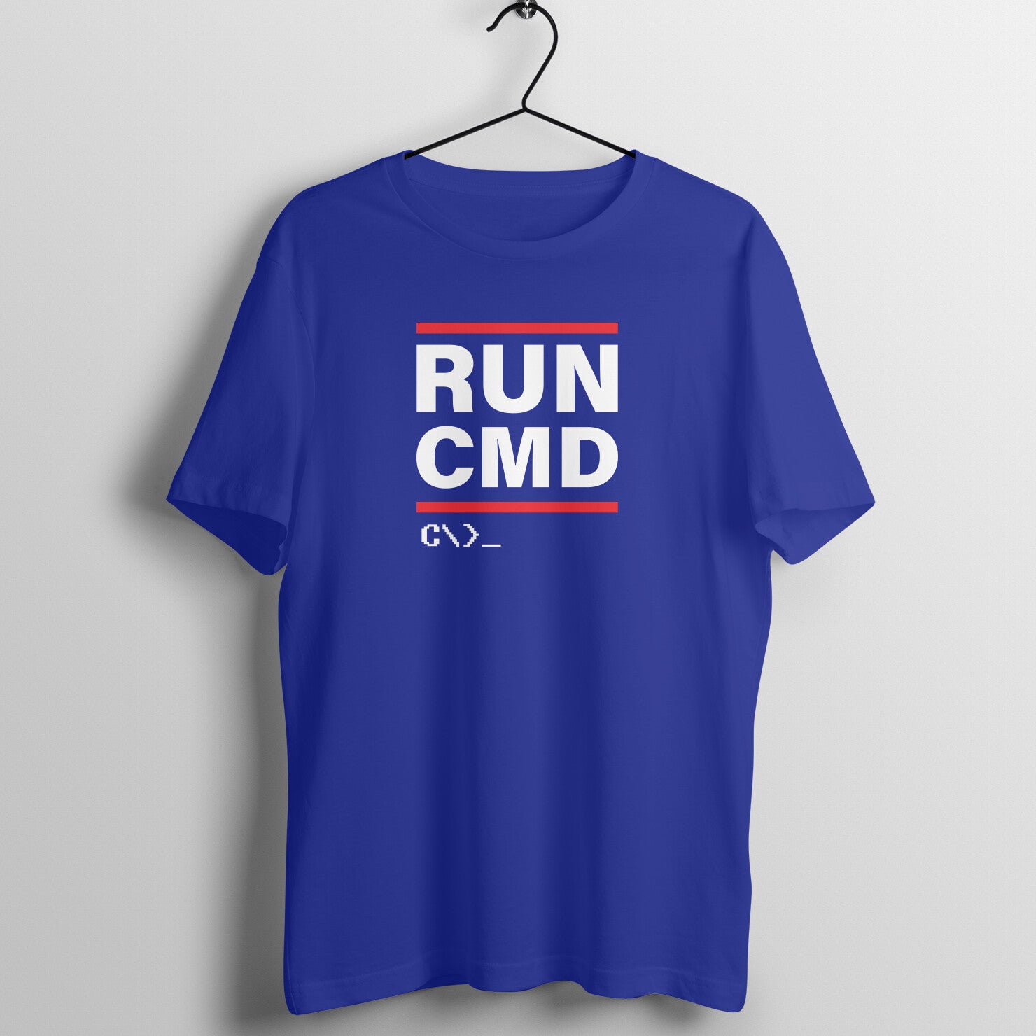 "Run CMD ..." - UNISEX HALF SLEEVE T-SHIRT (91C56)