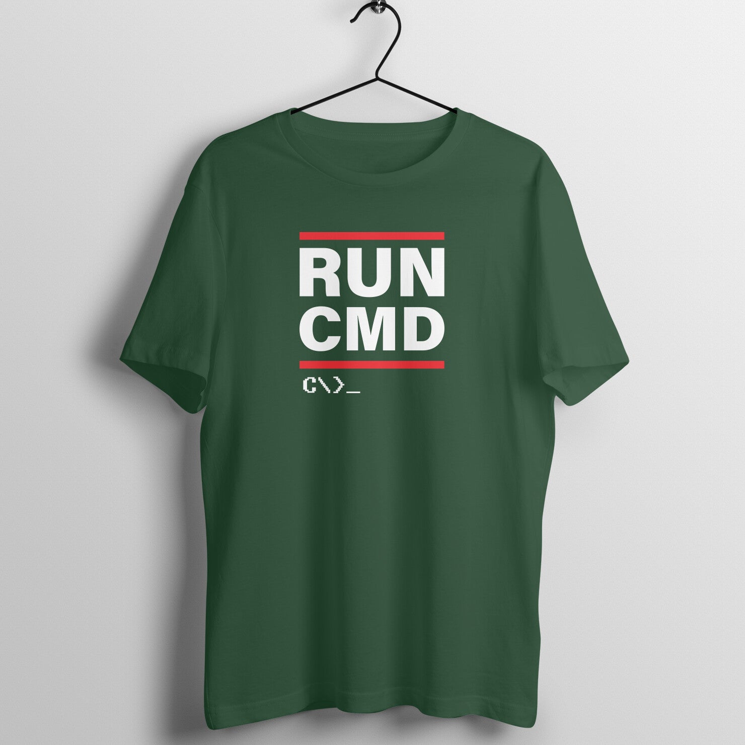 "Run CMD ..." - UNISEX HALF SLEEVE T-SHIRT (91C56)