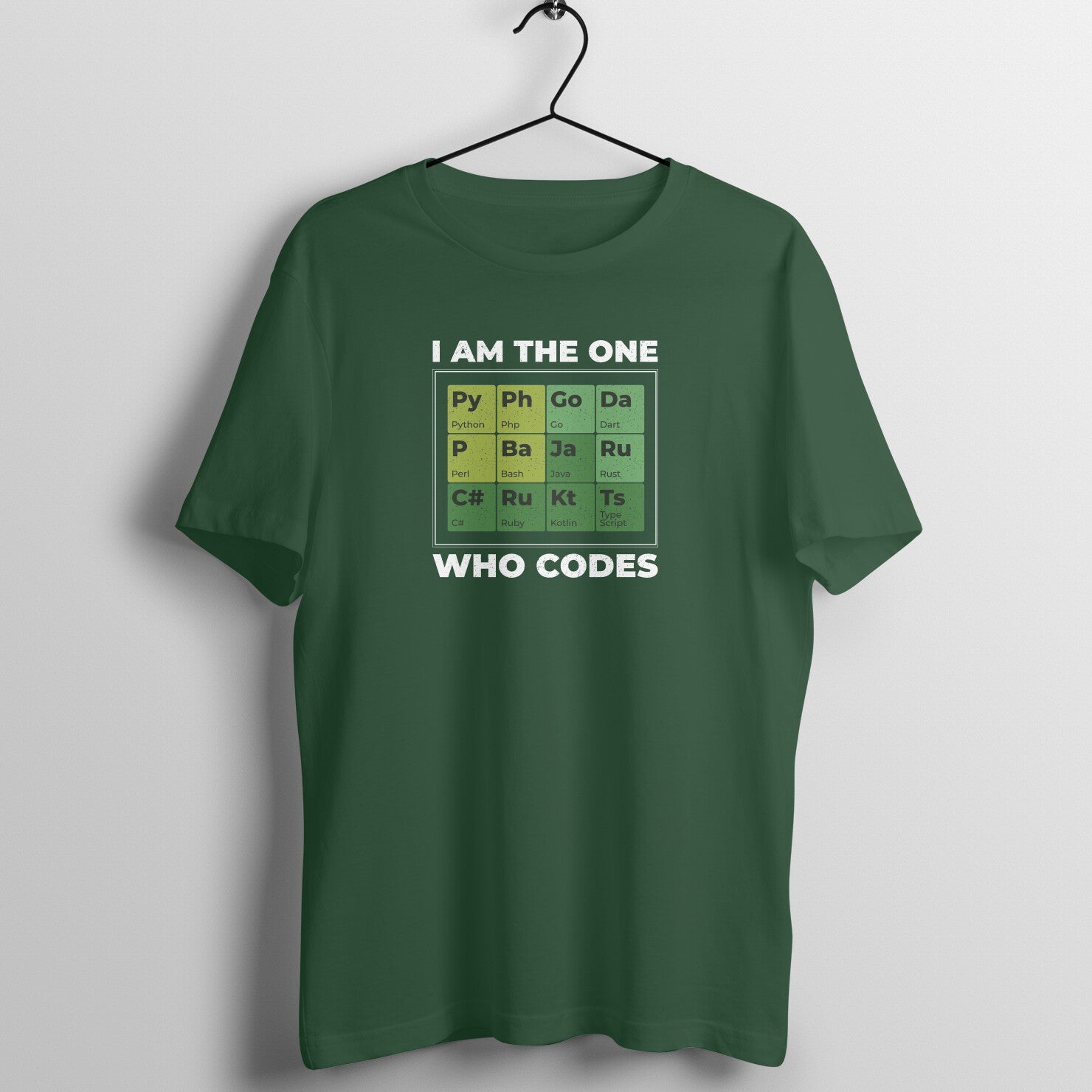 "I am the one who codes" - UNISEX HALF SLEEVE T-SHIRT (91C47)
