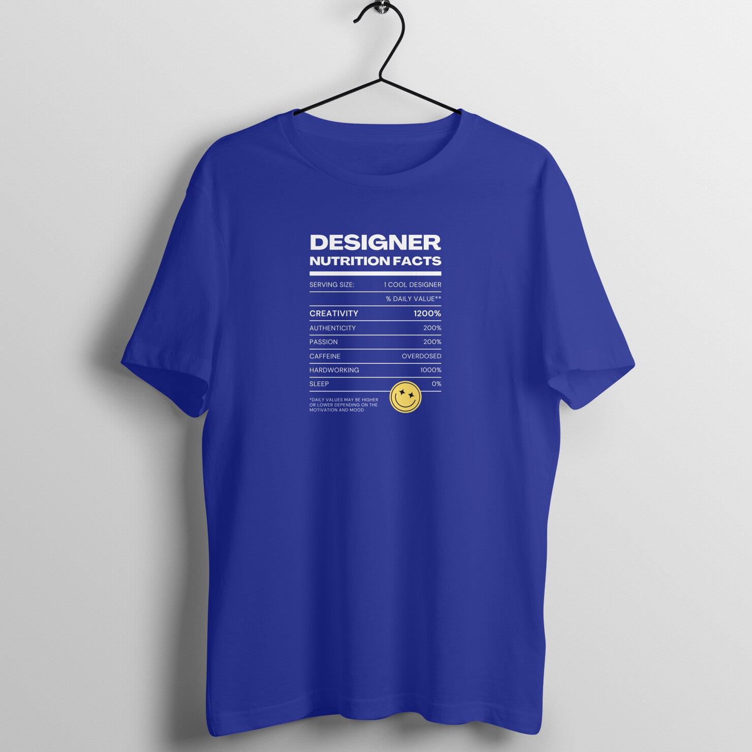 "Designer Nutrition Facts" - UNISEX HALF SLEEVE T-SHIRT (91C65)