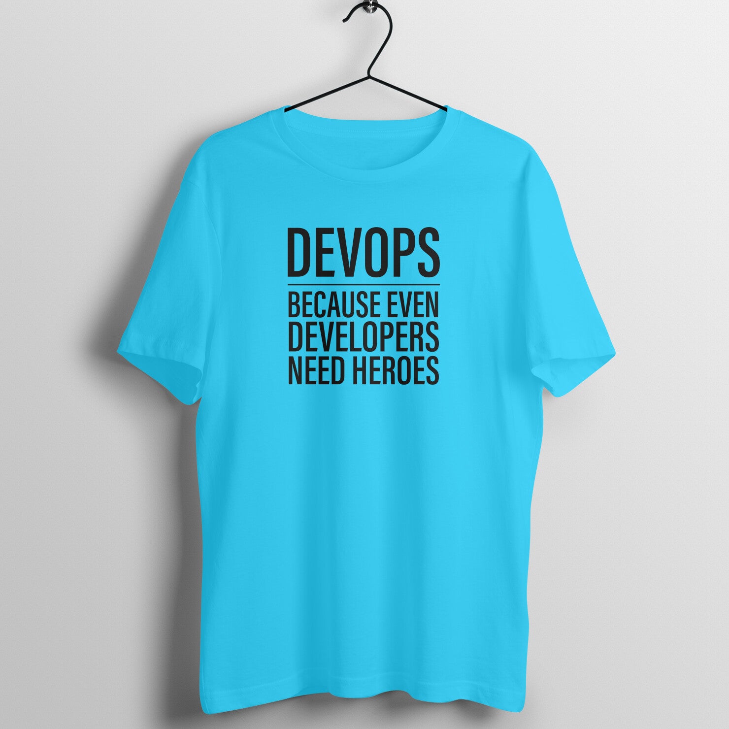 "DevOps" - UNISEX HALF SLEEVE T-SHIRT (91C82)