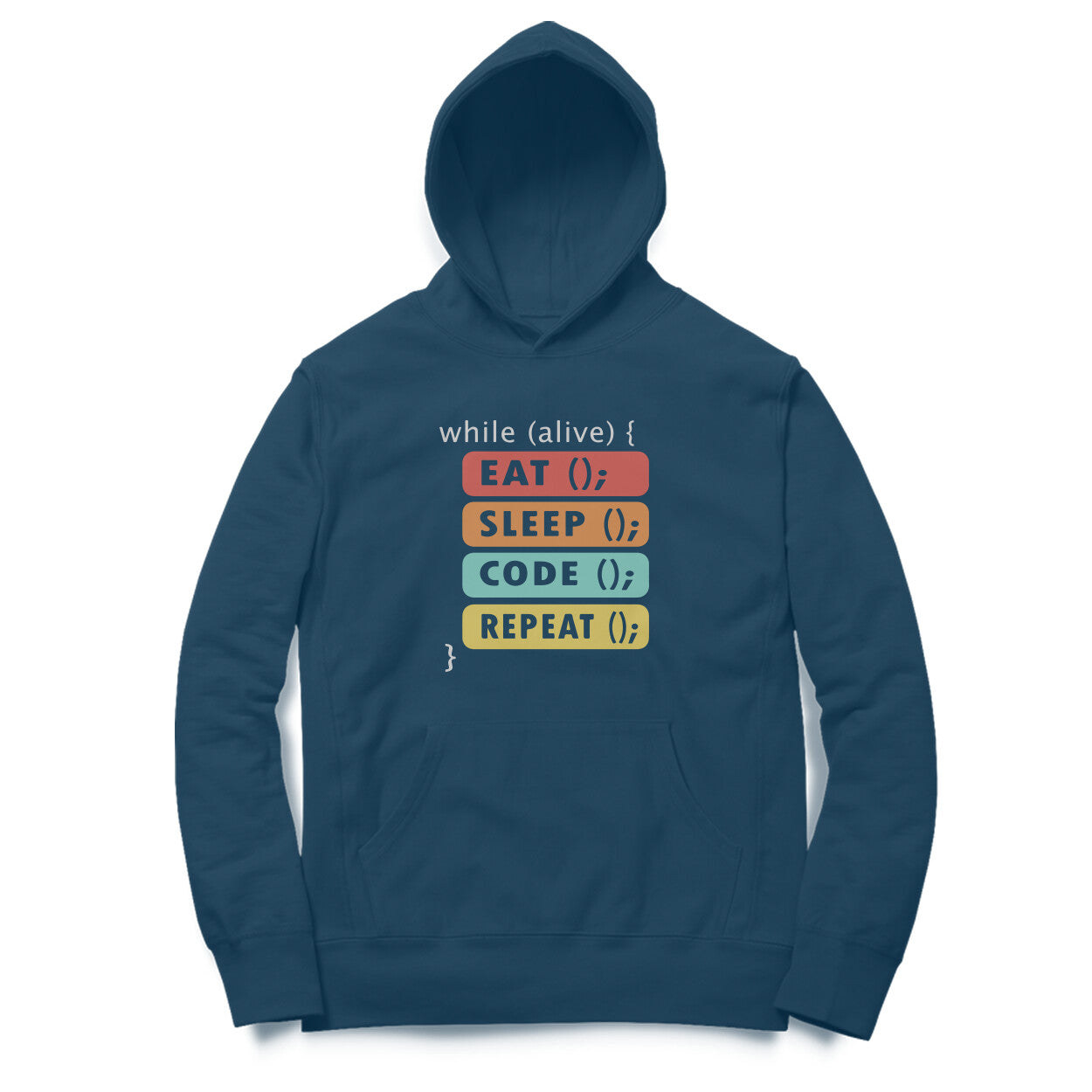 "Eat, Sleep, Code, Repeat“ - UNISEX HOODIE (91H05)