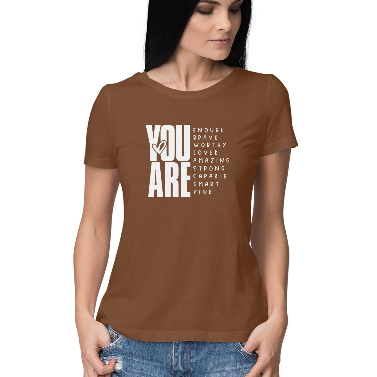 "You are ..." - HALF SLEEVE T-SHIRT FOR GIRLS (91C75)
