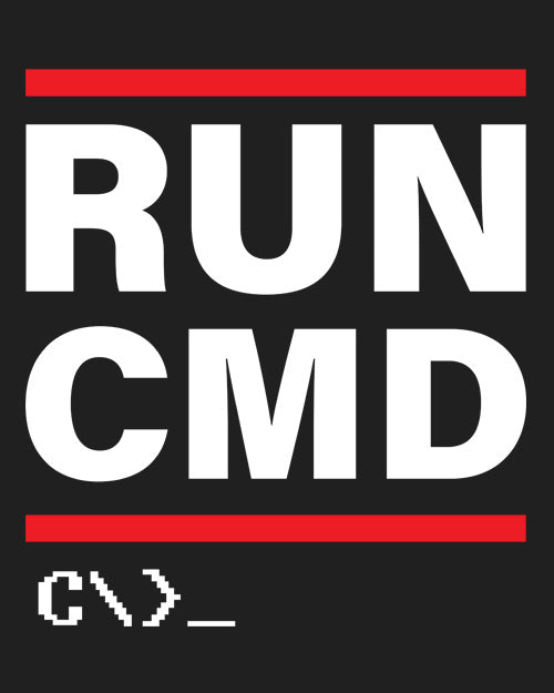 "Run CMD ..." - UNISEX HALF SLEEVE T-SHIRT (91C56)