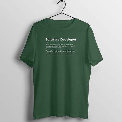 &quot;Software Developer&quot; - UNISEX HALF SLEEVE T-SHIRT (91C8)