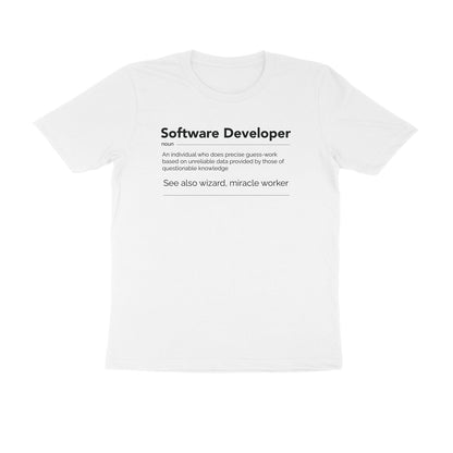 &quot;Software Developer&quot; - UNISEX HALF SLEEVE T-SHIRT (91C8)