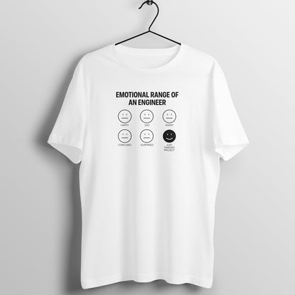 &quot;Emotional range of an engineer&quot; - UNISEX HALF SLEEVE T-SHIRT (91C16)