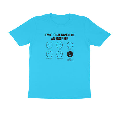 &quot;Emotional range of an engineer&quot; - UNISEX HALF SLEEVE T-SHIRT (91C16)