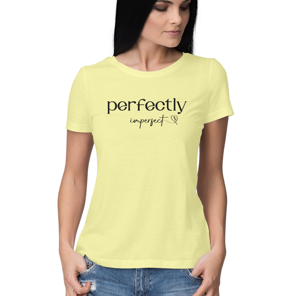 &quot;Perfectly imperfect&quot; - HALF SLEEVE T-SHIRT for GIRLS (91C20)