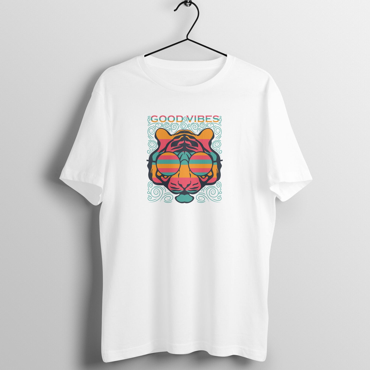 &quot;Good Vibes&quot; - UNISEX HALF SLEEVE T-SHIRT (91C40)