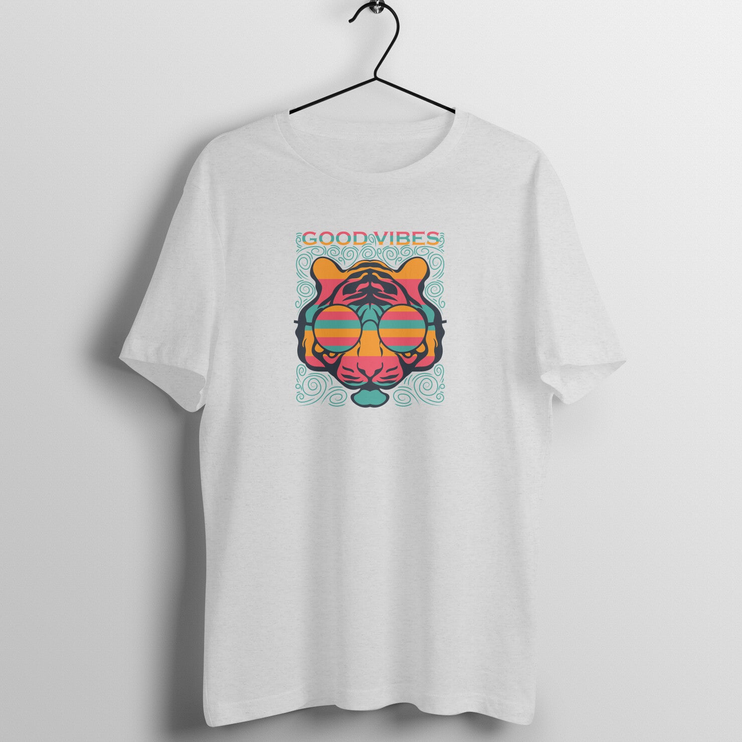 &quot;Good Vibes&quot; - UNISEX HALF SLEEVE T-SHIRT (91C40)