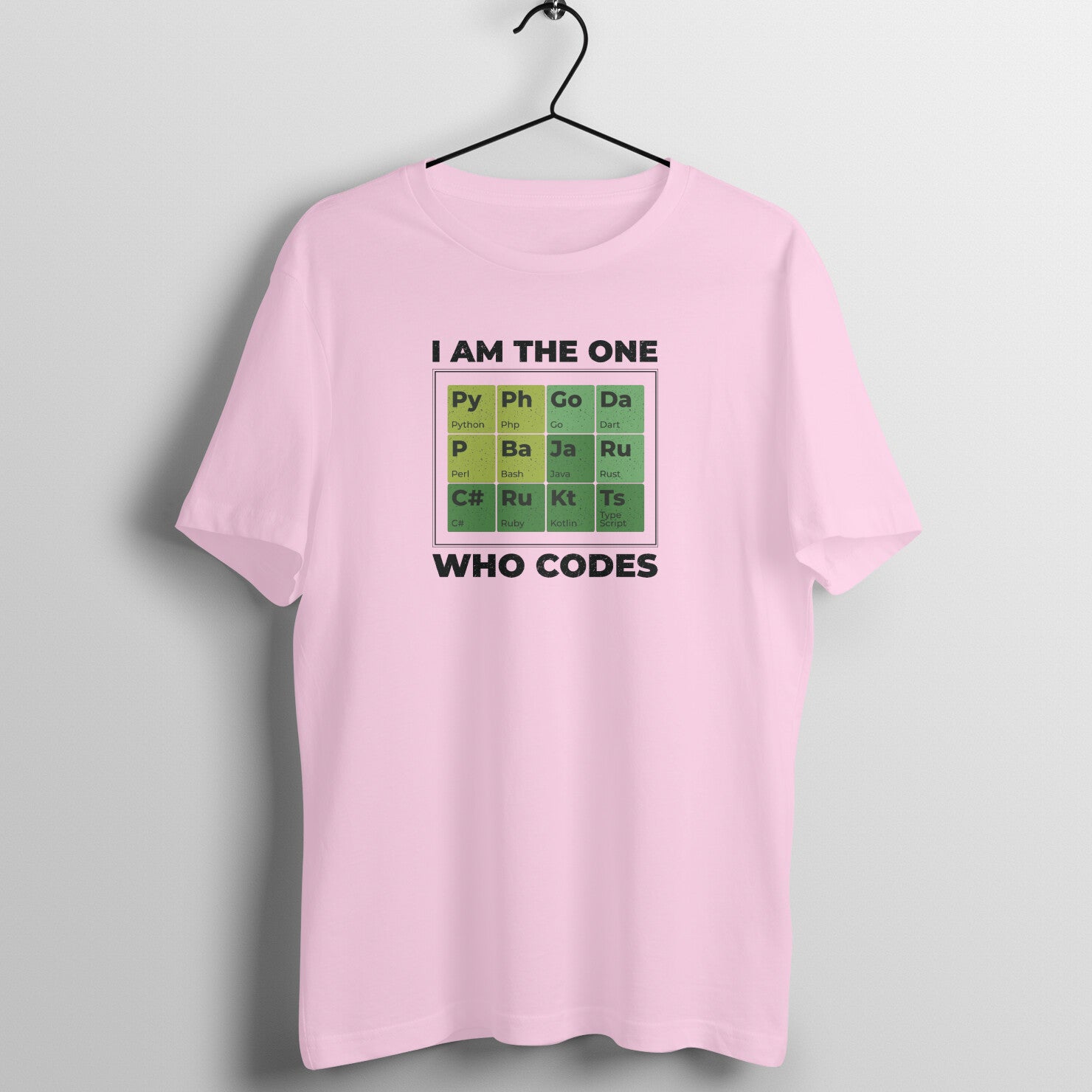 &quot;I am the one who codes&quot; - UNISEX HALF SLEEVE T-SHIRT (91C47)