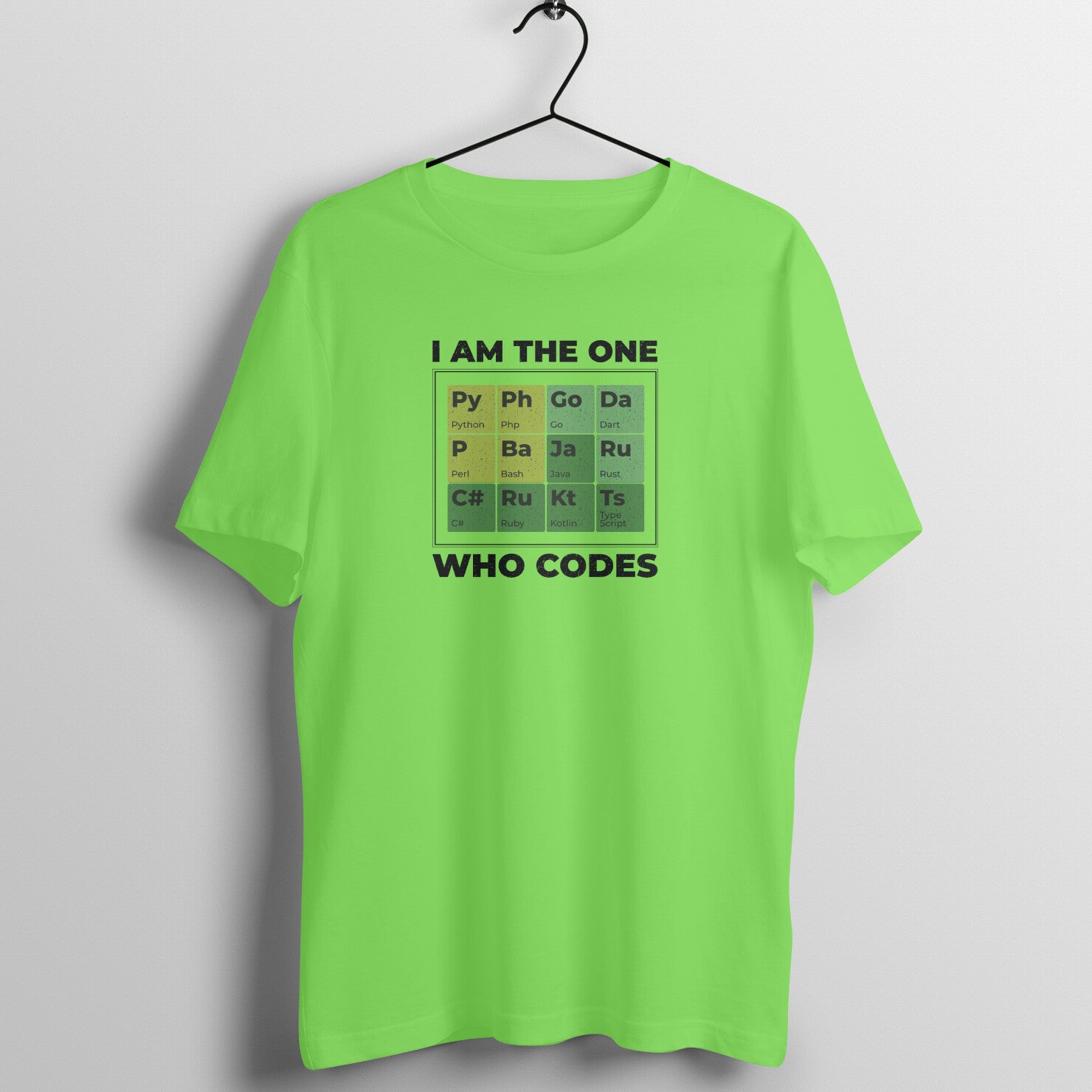 &quot;I am the one who codes&quot; - UNISEX HALF SLEEVE T-SHIRT (91C47)