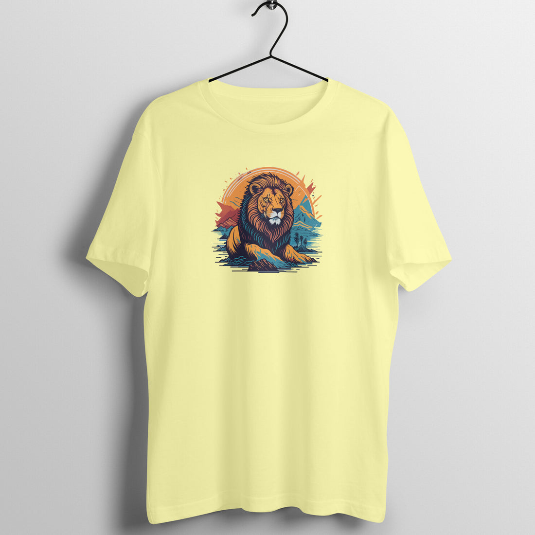 "King of Jungle - Lion" - UNISEX HALF SLEEVE T-SHIRT (91C54)
