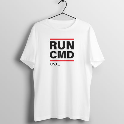 &quot;Run CMD ...&quot; - UNISEX HALF SLEEVE T-SHIRT (91C56)