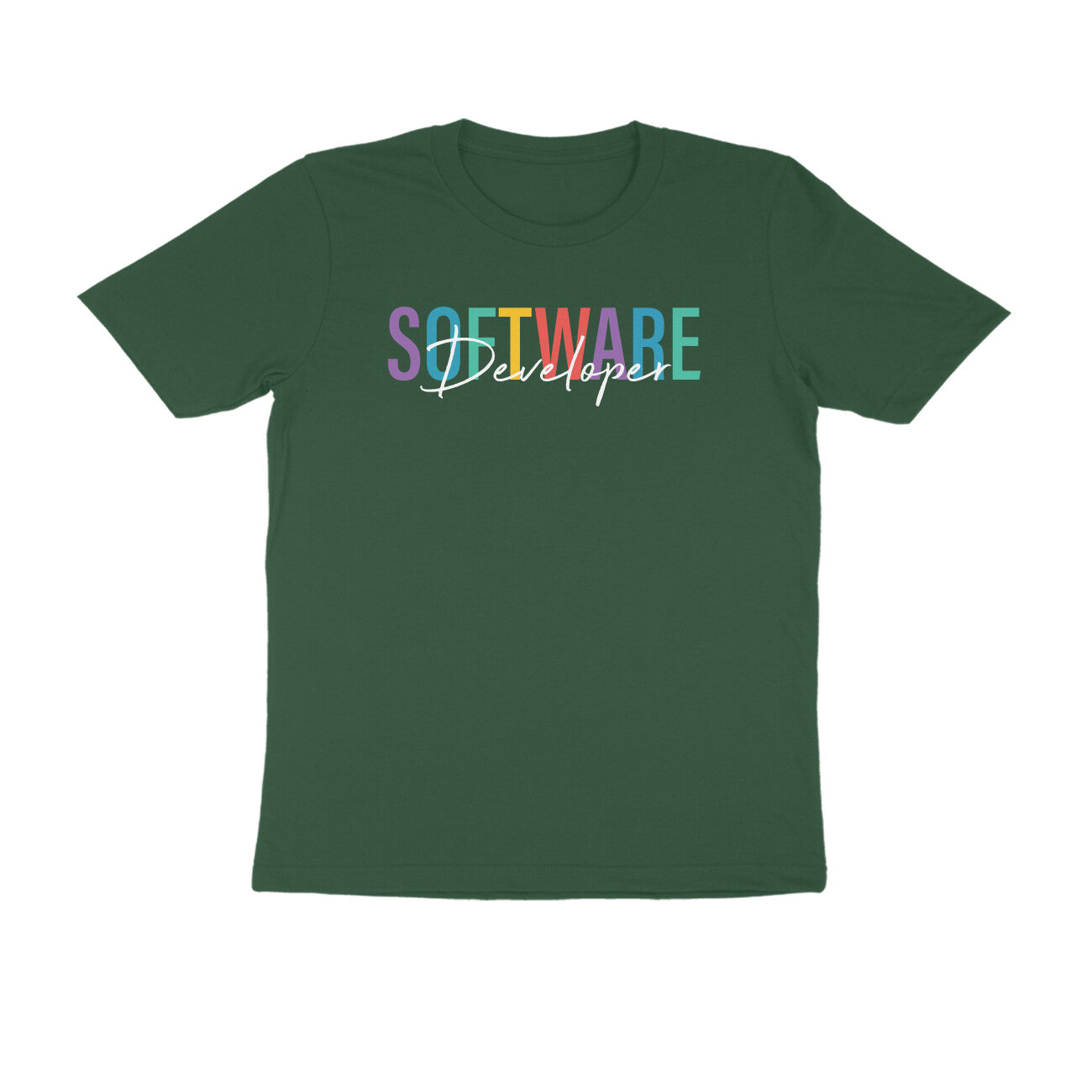 &quot;Software Developer&quot; - UNISEX HALF SLEEVE T-SHIRT (91C57)