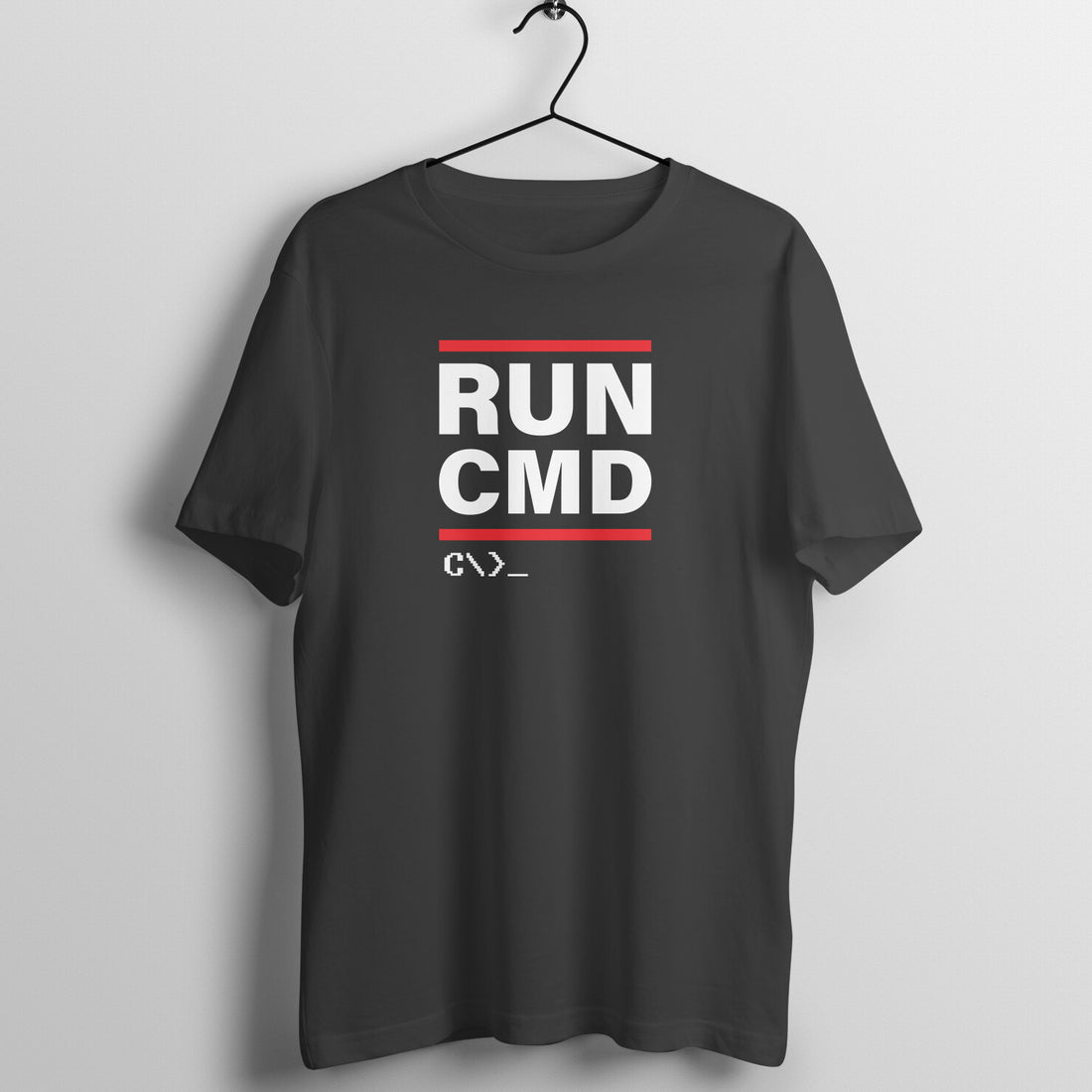 "Run CMD ..." - UNISEX HALF SLEEVE T-SHIRT (91C56)