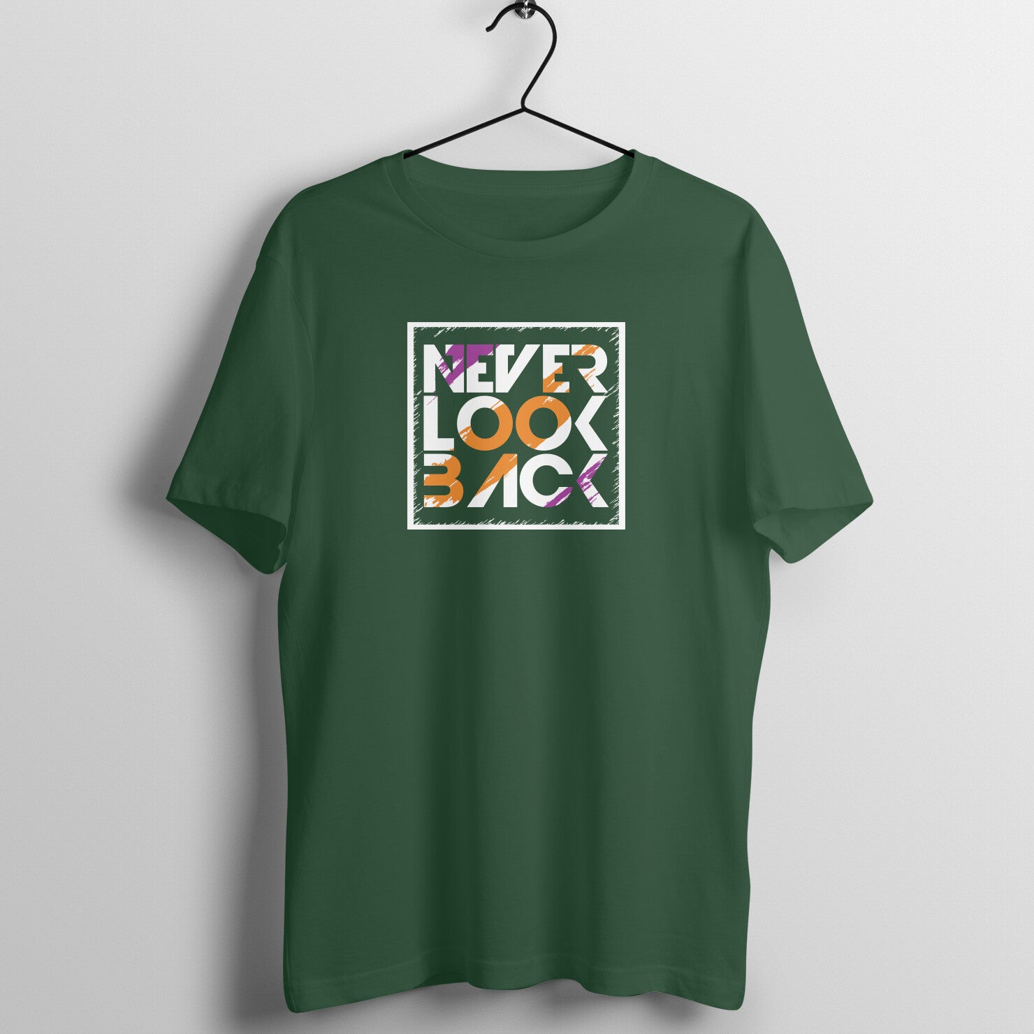 &quot;Never Look Back&quot; - UNISEX HALF SLEEVE T-SHIRT (91C53)