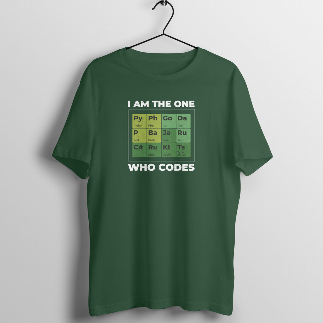 "I am the one who codes" - UNISEX HALF SLEEVE T-SHIRT (91C47)