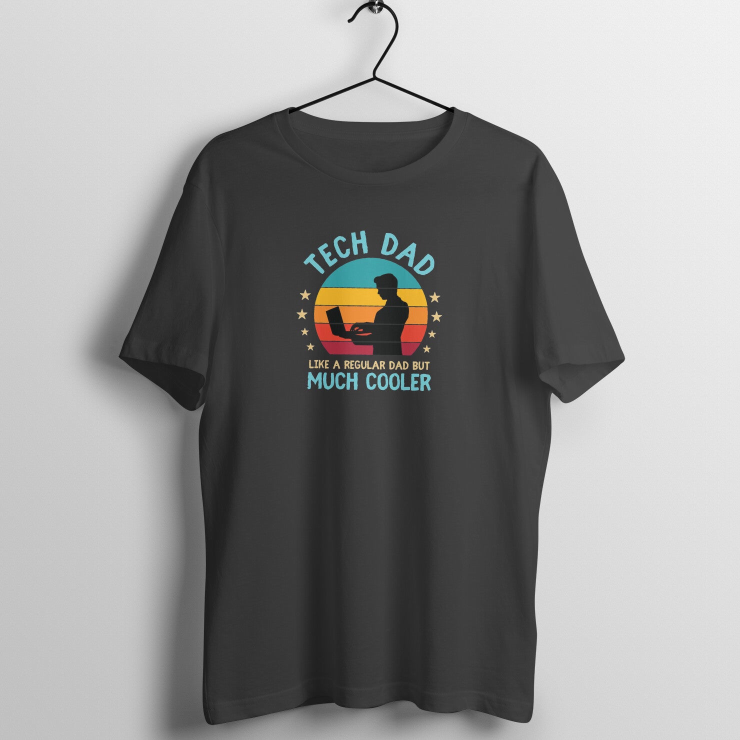 &quot;Tech dad like a regular dad but much cooler&quot; - UNISEX HALF SLEEVE T-SHIRT (91C49)