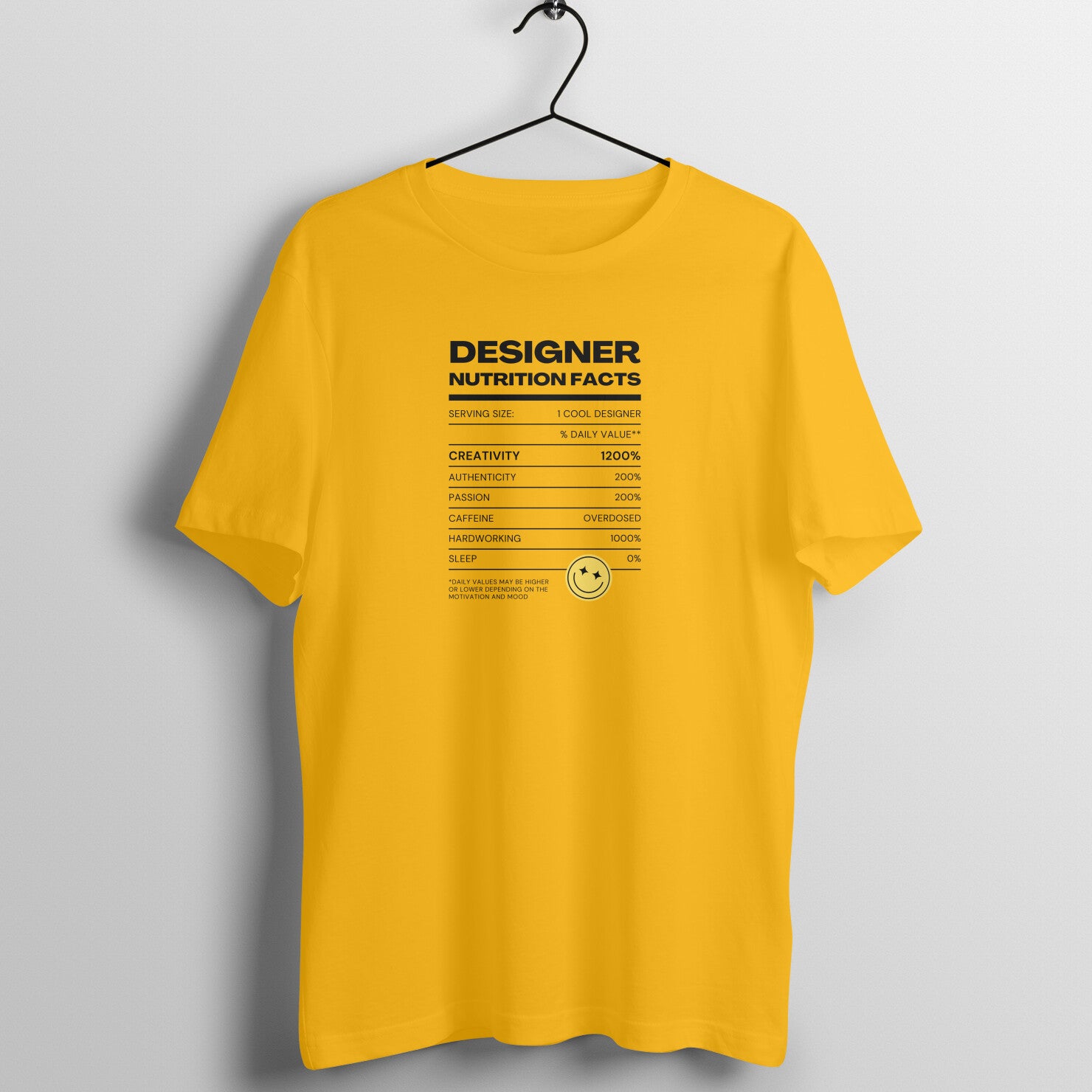 &quot;Designer Nutrition Facts&quot; - UNISEX HALF SLEEVE T-SHIRT (91C65)