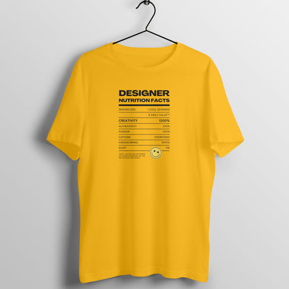 &quot;Designer Nutrition Facts&quot; - UNISEX HALF SLEEVE T-SHIRT (91C65)