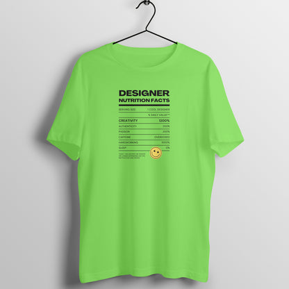 &quot;Designer Nutrition Facts&quot; - UNISEX HALF SLEEVE T-SHIRT (91C65)