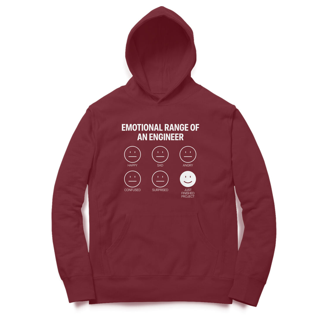 “Emotional Range Of An Engineer“ - UNISEX HOODIE (91H03)