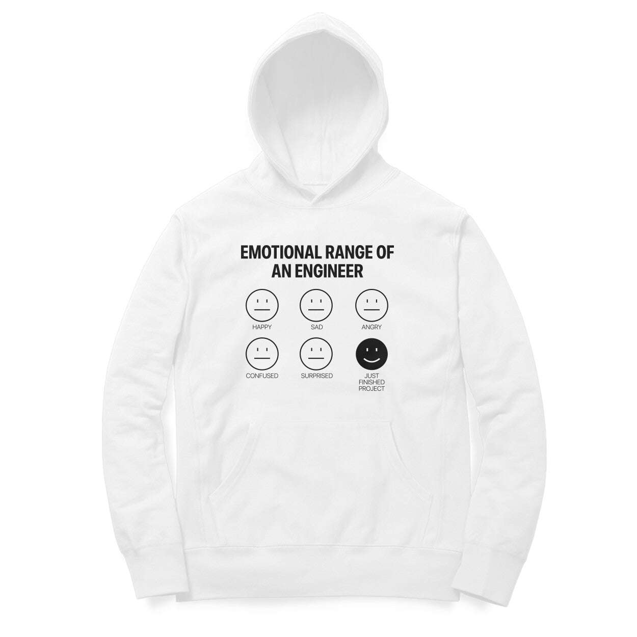 “Emotional Range Of An Engineer“ - UNISEX HOODIE (91H03)