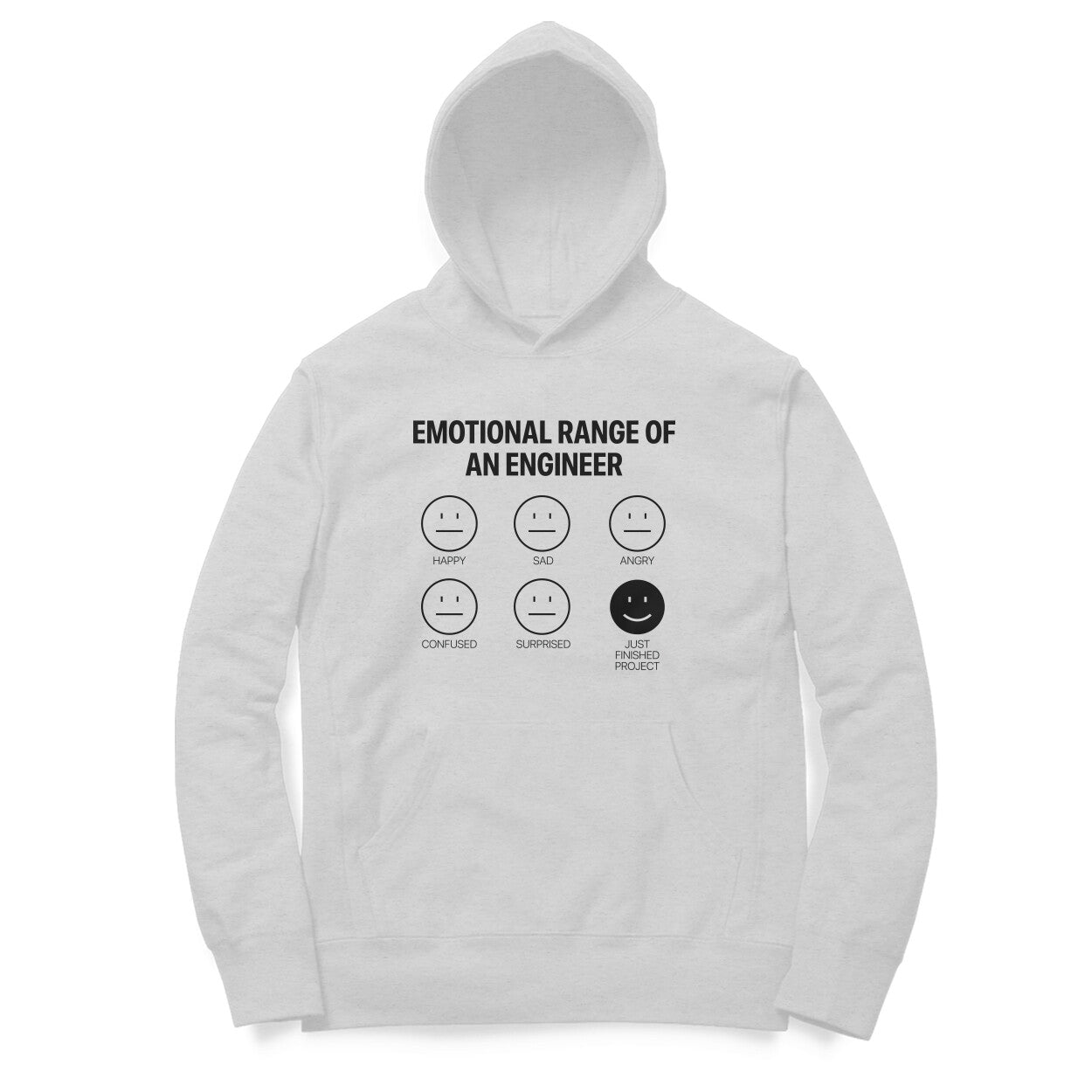 “Emotional Range Of An Engineer“ - UNISEX HOODIE (91H03)