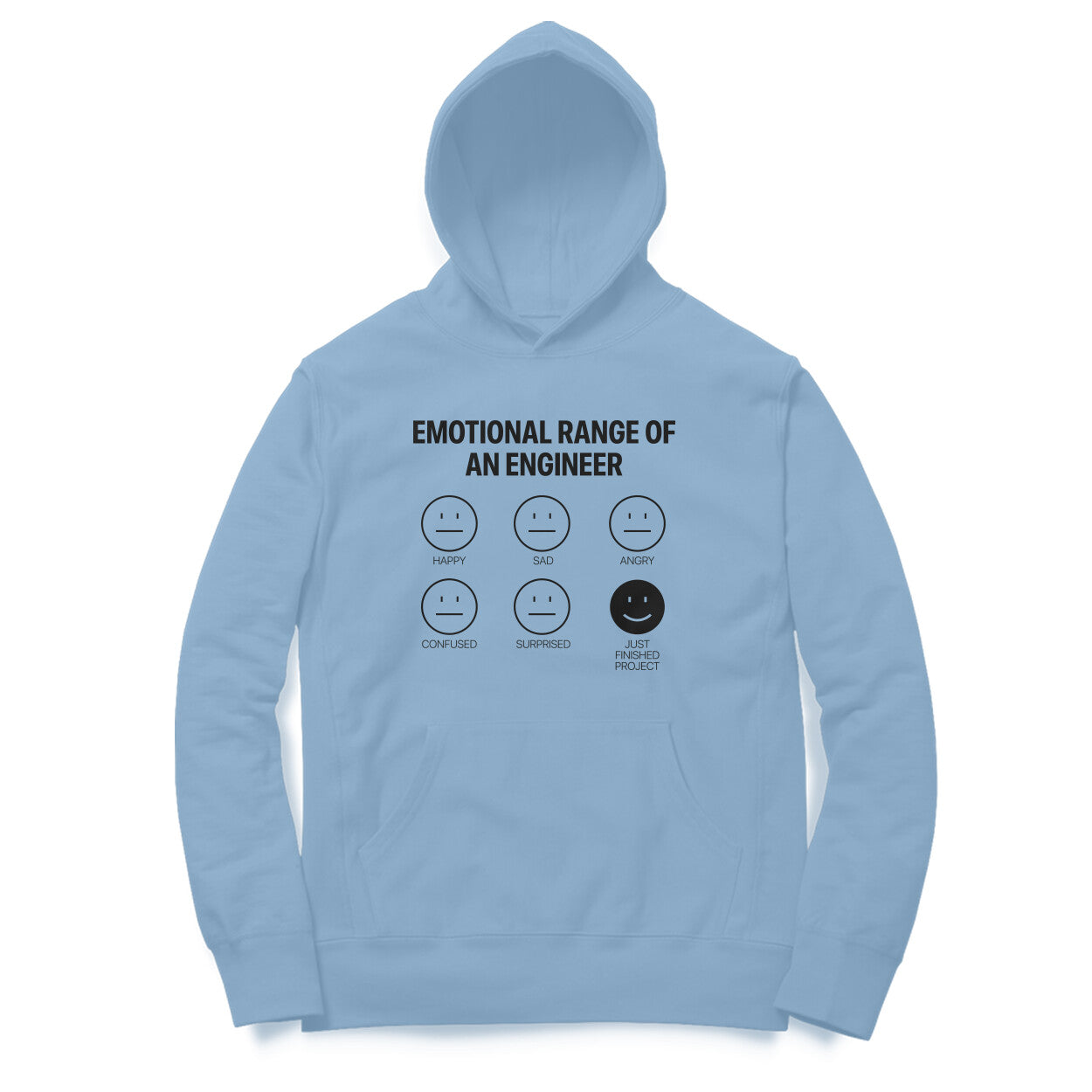 “Emotional Range Of An Engineer“ - UNISEX HOODIE (91H03)