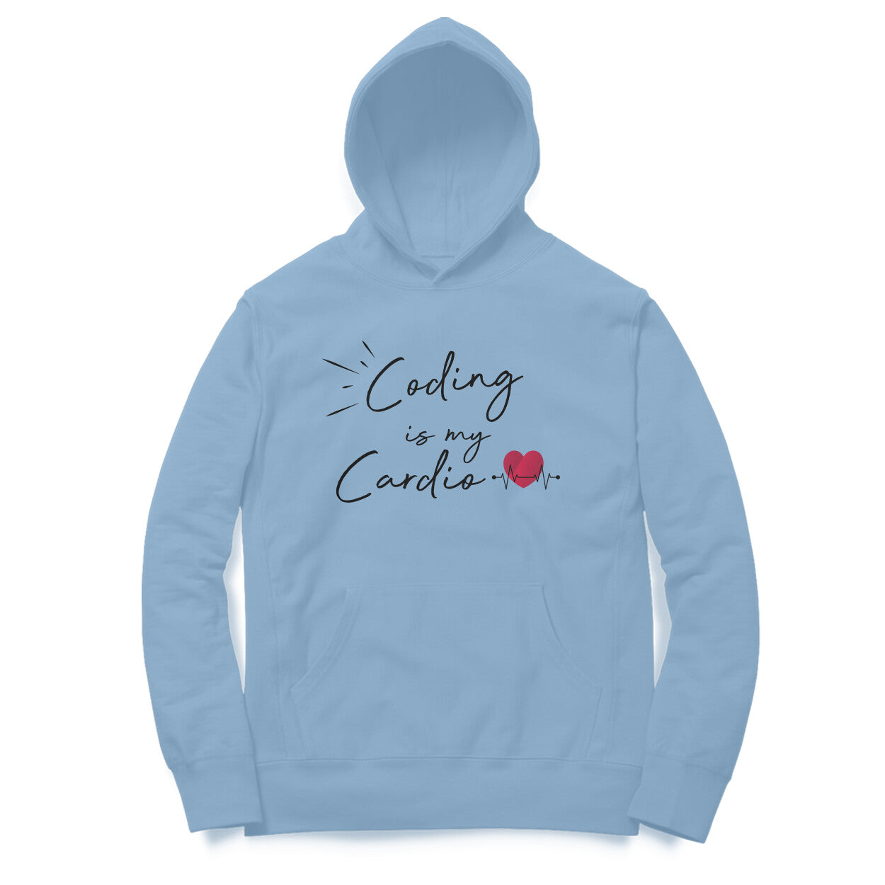 “Coding is my cardio“ - UNISEX HOODIE (91H02)