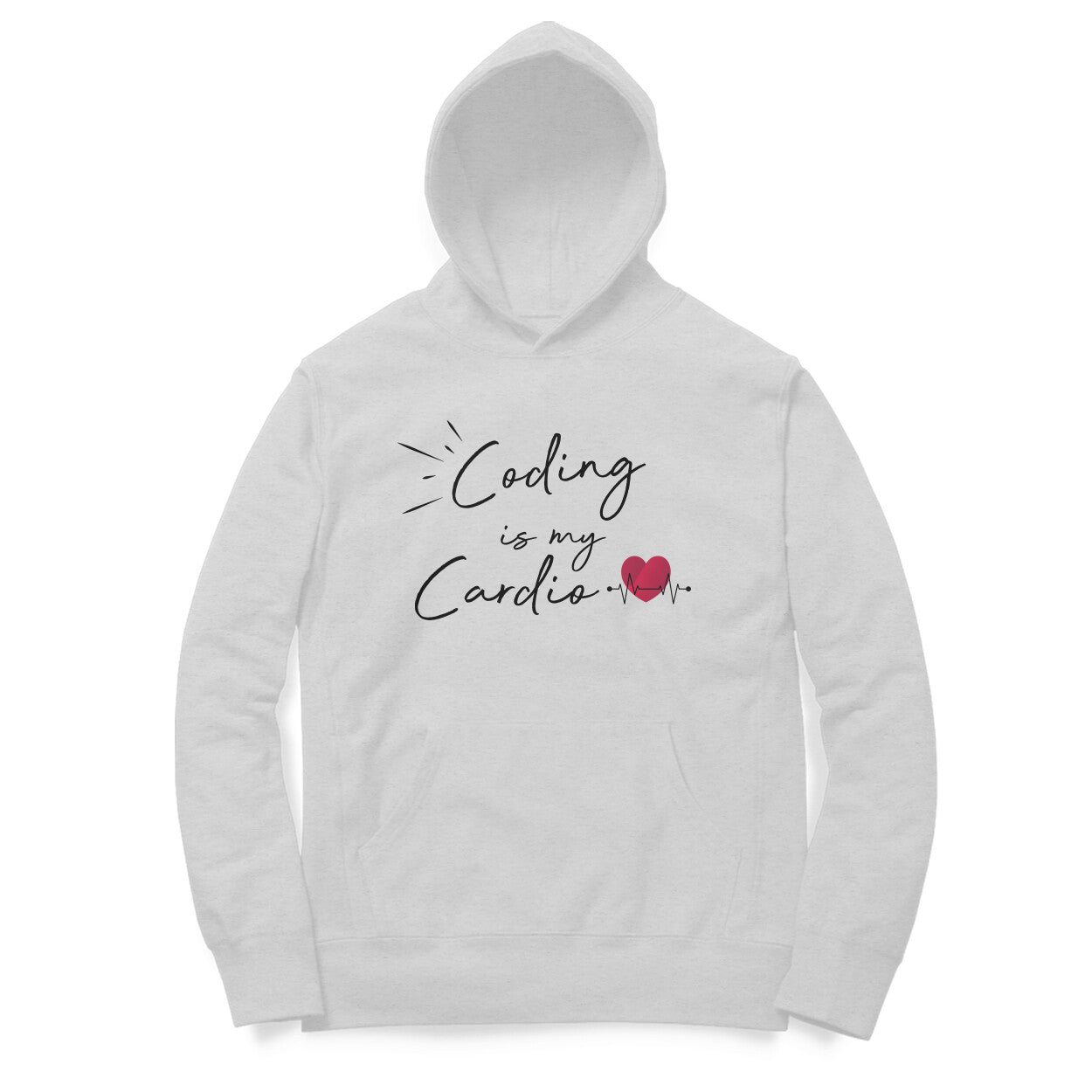 “Coding is my cardio“ - UNISEX HOODIE (91H02)