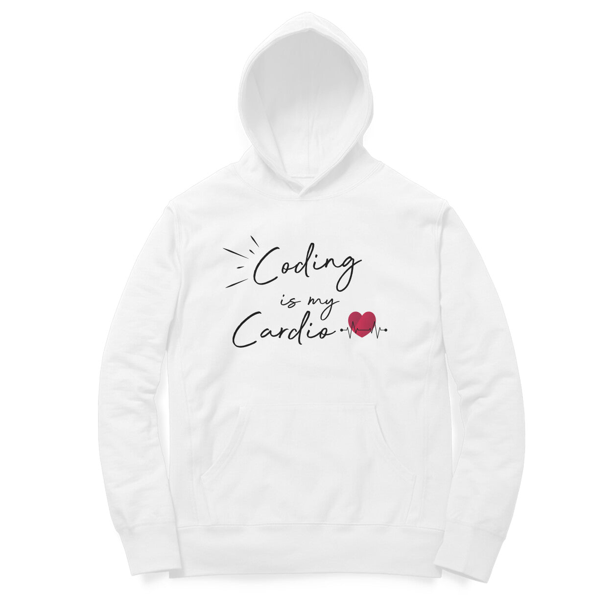 “Coding is my cardio“ - UNISEX HOODIE (91H02)